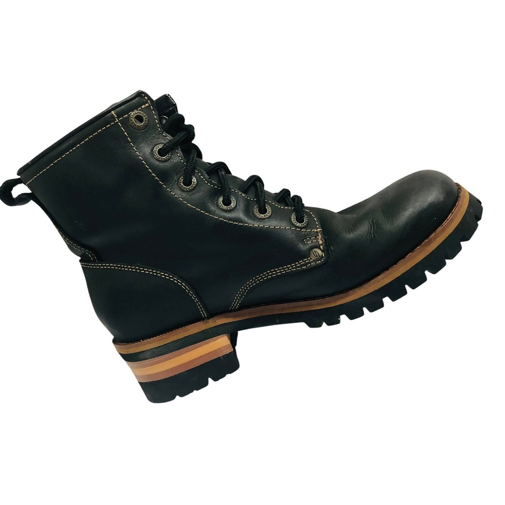 Y2K Skechers Laramie2 Ankle Boot Chunky Punk Grunge Combat  Black Womens 9
